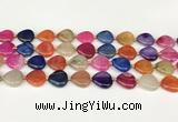CAA4500 15.5 inches 16*16mm flat teardrop dragon veins agate beads