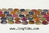 CAA4502 15.5 inches 10*14mm rectangle dragon veins agate beads