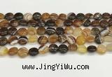 CAA4580 15.5 inches 10mm flat round banded agate beads wholesale