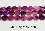 CAA4622 15.5 inches 20mm flat round banded agate beads wholesale