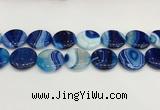 CAA4633 15.5 inches 25mm flat round banded agate beads wholesale