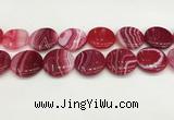 CAA4639 15.5 inches 30mm flat round banded agate beads wholesale