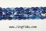 CAA4650 15.5 inches 10*14mm oval banded agate beads wholesale