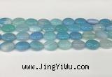CAA4657 15.5 inches 12*16mm oval banded agate beads wholesale