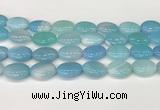 CAA4673 15.5 inches 15*20mm oval banded agate beads wholesale