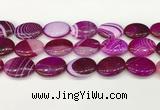 CAA4679 15.5 inches 18*25mm oval banded agate beads wholesale