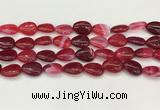 CAA4697 15.5 inches 12*16mm flat teardrop banded agate beads wholesale