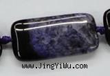 CAA470 15.5 inches 20*40mm rectangle agate druzy geode beads