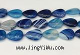 CAA4723 15.5 inches 18*25mm flat teardrop banded agate beads wholesale