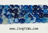 CAA4739 15.5 inches 12*12mm square banded agate beads wholesale