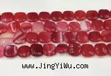 CAA4752 15.5 inches 16*16mm square banded agate beads wholesale