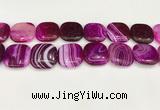 CAA4775 15.5 inches 25*25mm square banded agate beads wholesale