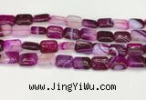 CAA4799 15.5 inches 12*16mm rectangle banded agate beads wholesale