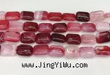 CAA4808 15.5 inches 13*18mm rectangle banded agate beads wholesale