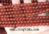 CAA4947 15.5 inches 6mm round red agate beads wholesale