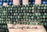 CAA4964 15.5 inches 4mm round green dendritic agate beads