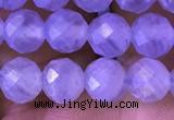 CAA5005 15.5 inches 6mm faceted round blue lace agate beads