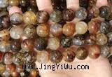CAA5051 15.5 inches 14mm round dragon veins agate beads wholesale