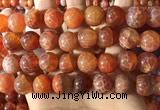 CAA5075 15.5 inches 14mm round red dragon veins agate beads
