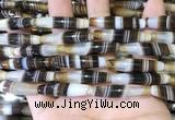 CAA5116 15.5 inches 8*33mm rice striped agate beads wholesale