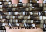 CAA5120 15.5 inches 8*35mm rice striped agate beads wholesale