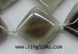 CAA524 15.5 inches 25*25mm diamond madagascar agate beads