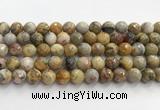 CAA5293 15.5 inches 10mm faceted round crazy lace agate beads wholesale