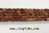 CAA5351 15.5 inches 10*14mm drum agate gemstone beads