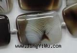 CAA537 15.5 inches 25*35mm rectangle madagascar agate beads