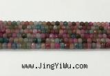 CAA5435 15.5 inches 6*8mm faceted rondelle agate gemstone beads