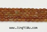 CAA5457 15.5 inches 8*12mm faceted rice agate beads