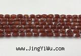 CAA5460 15.5 inches 8*12mm faceted rice agate beads