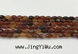 CAA5470 15.5 inches 8*12mm faceted rice agate beads