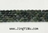 CAA5479 15.5 inches 8*12mm faceted rice agate beads