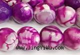 CAA5523 15 inches 10mm faceted round fire crackle agate beads