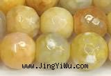 CAA5525 15 inches 10mm faceted round fire crackle agate beads