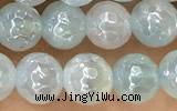 CAA5554 15 inches 6mm faceted round AB-color banded agate beads