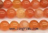 CAA5924 15 inches 6mm round red botswana agate beads