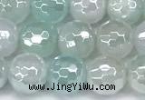 CAA6000 15 inches 6mm faceted round AB-color line agate beads