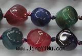 CAA607 15.5 inches 13*13mm nuggets dragon veins agate beads