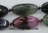 CAA626 15.5 inches 15*30mm nuggets dragon veins agate beads