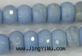 CAA742 15.5 inches 10*14mm faceted rondelle blue lace agate beads