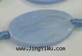 CAA744 15.5 inches 25*40mm oval blue lace agate beads wholesale