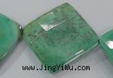 CAA97 15.5 inches 45*45mm faceted diamond grass agate gemstone beads