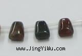 CAB130 15.5 inches 8*12mm trapezoid india agate gemstone beads