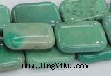 CAB29 15.5 inches 18*25mm rectangle green grass agate gemstone beads