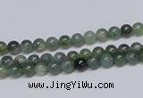 CAB382 15.5 inches 4mm round moss agate gemstone beads wholesale