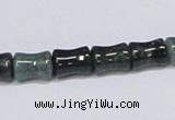 CAB394 15.5 inches 8*10mm bamboo shape moss agate gemstone beads