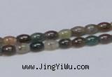 CAB437 15.5 inches 4*6mm rice indian agate gemstone beads wholesale