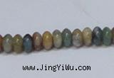 CAB440 15.5 inches 4*8mm rondelle indian agate gemstone beads